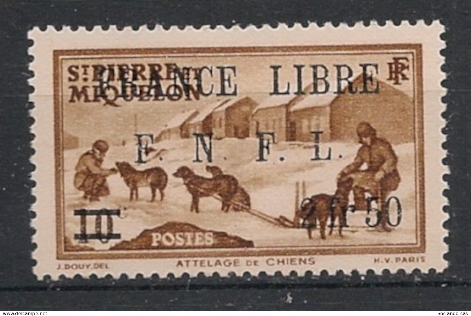 SPM - 1941-42 - N°YT. 278 - France Libre 2f50 Sur 10c Brun-jaune - Neuf Luxe ** / MNH / Postfrisch - Unused Stamps
