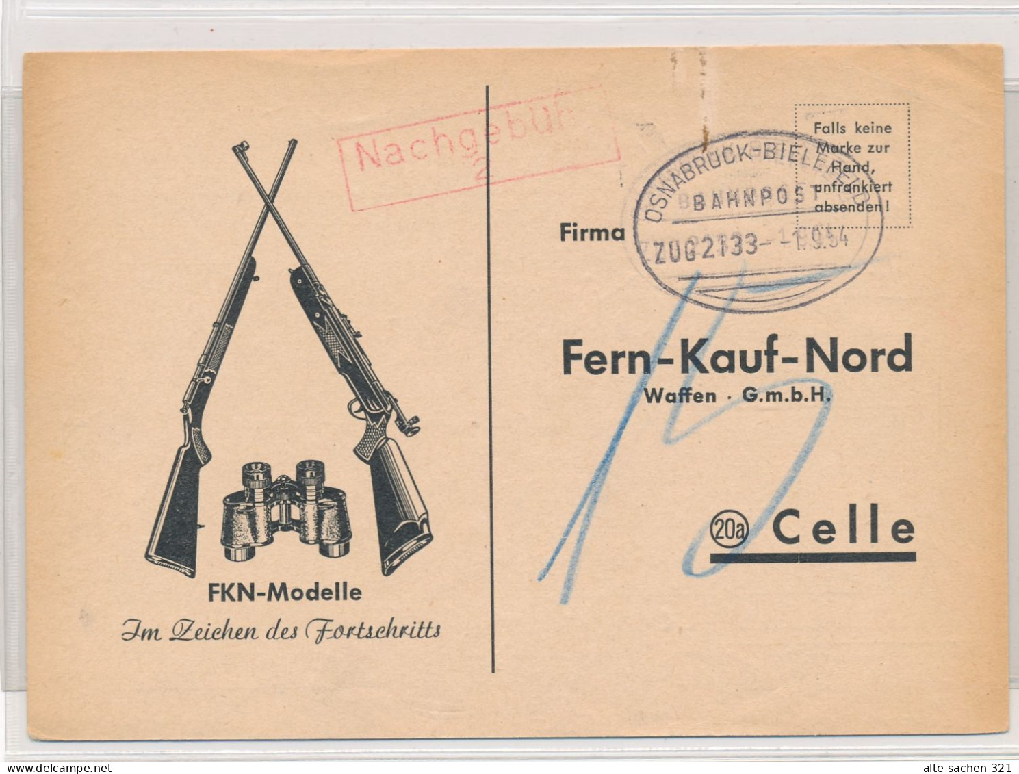 Bestellkarte Wie AK Firma FKN Fern-Kauf-Nord Jagdzubehör Celle - Celle