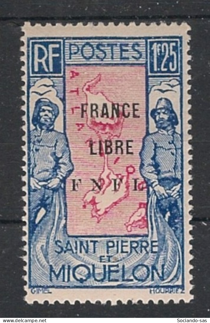 SPM - 1941-42 - N°YT. 287 - France Libre 1f25 Outremer Et Rose - Neuf * / MH VF - Unused Stamps