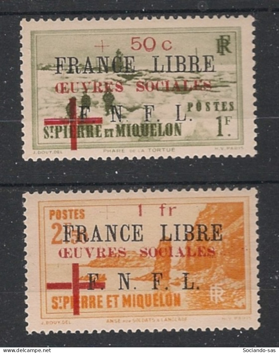 SPM - 1942 - N°YT. 310 Et 311 - Oeuvres Sociales - Signé CALVES - Neuf * / MH VF - Unused Stamps