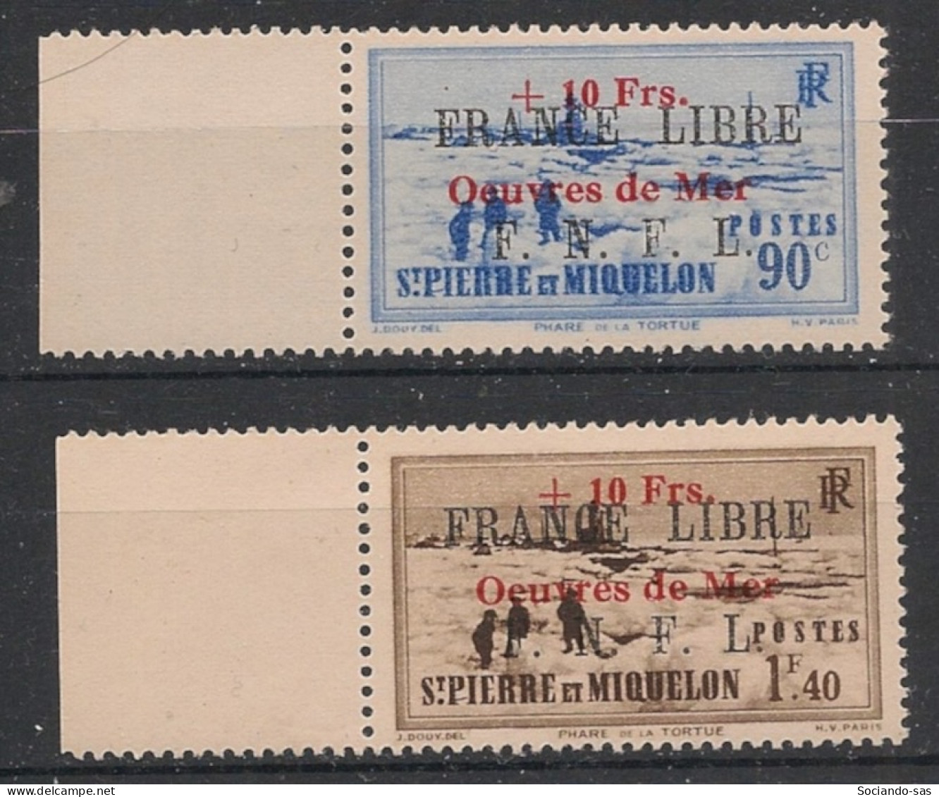 SPM - 1942 - N°YT. 311A Et 311B - Oeuvres De Mer - Signés BRUN - Neuf Luxe ** / MNH - Ungebraucht