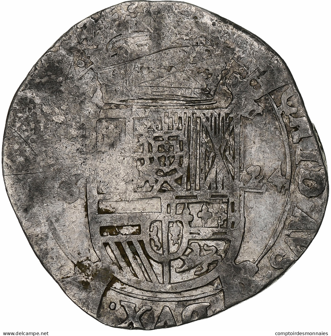 Pays-Bas Espagnols, Duché De Brabant, Philippe IV, Escalin, 1624, Argent, TB - Spanish Netherlands