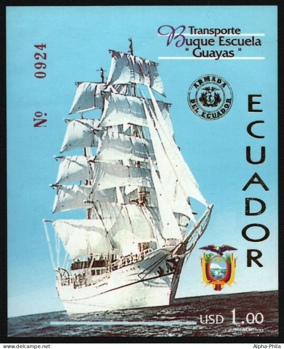 Ecuador 2000 - Mi-Nr. Block 154 ** - MNH - Schiffe / Ships - Equateur