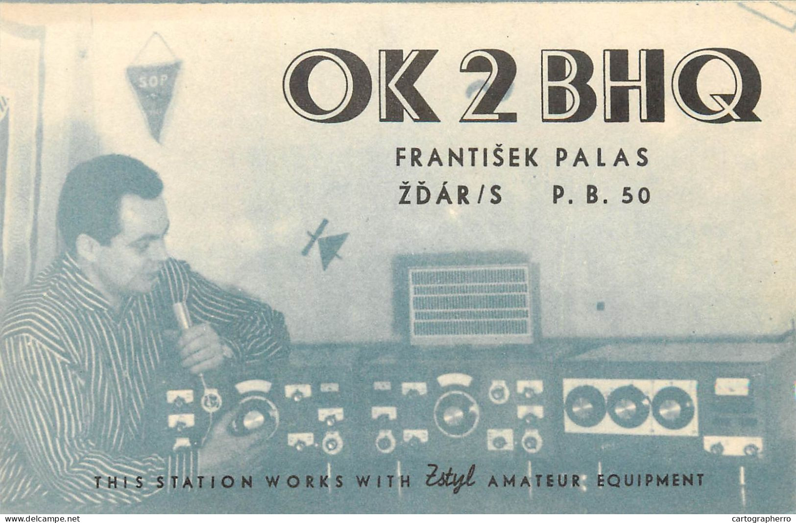 Radio Amateur QSL Post Card Y03CD OK2BHQ Czechoslovakia - Radio Amateur