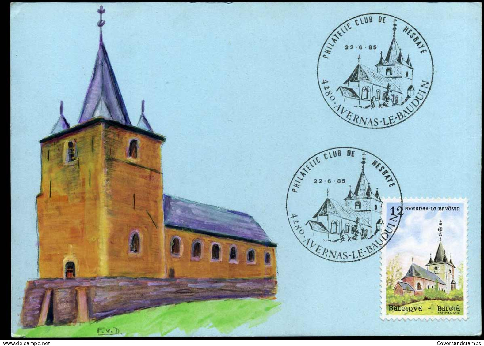 2179 - MK - Avernas-le-Bauduin : Kerk OLV Ten Hemelopneming - 1981-1990