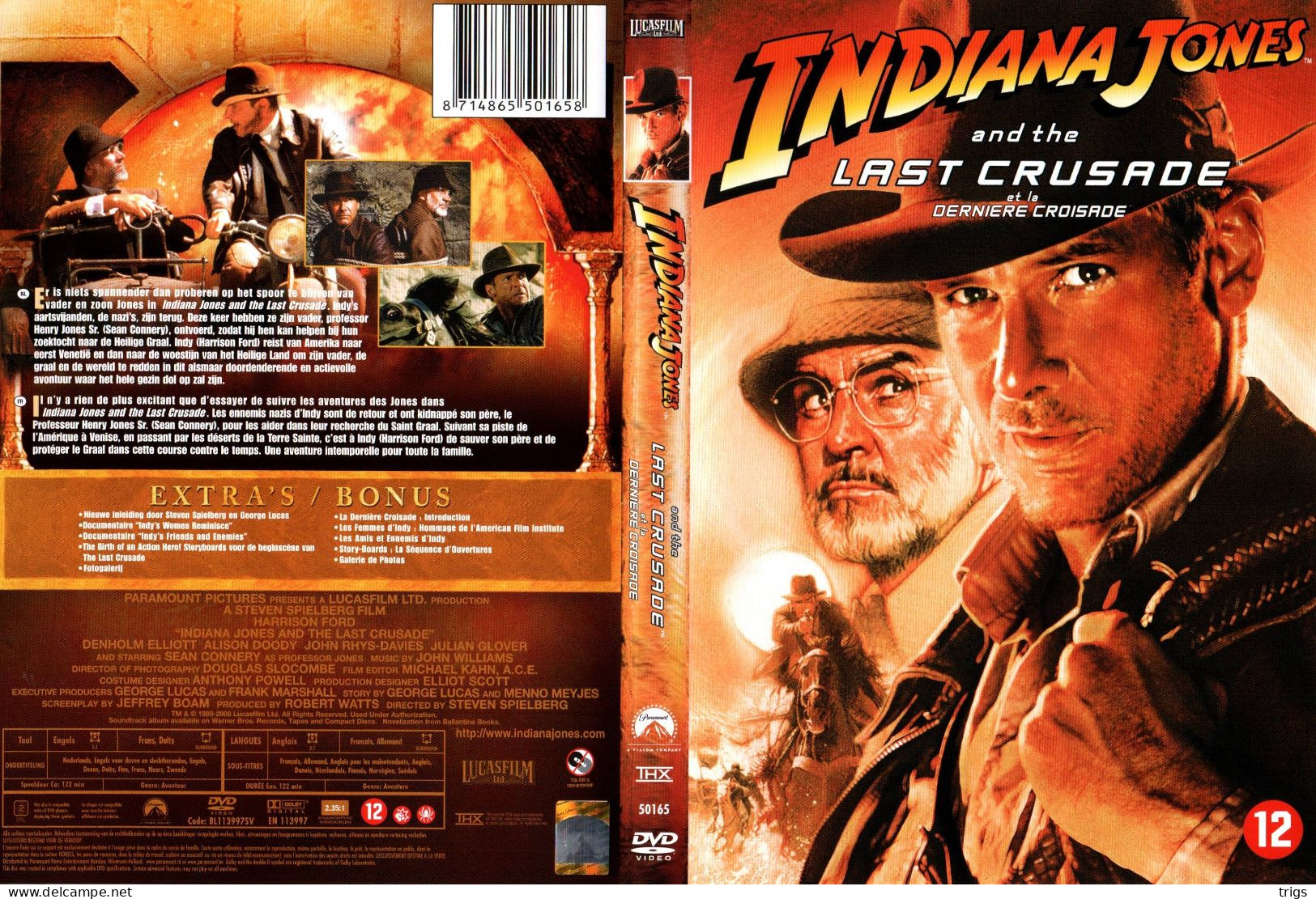 DVD - Indiana Jones And The Last Crusade - Actie, Avontuur