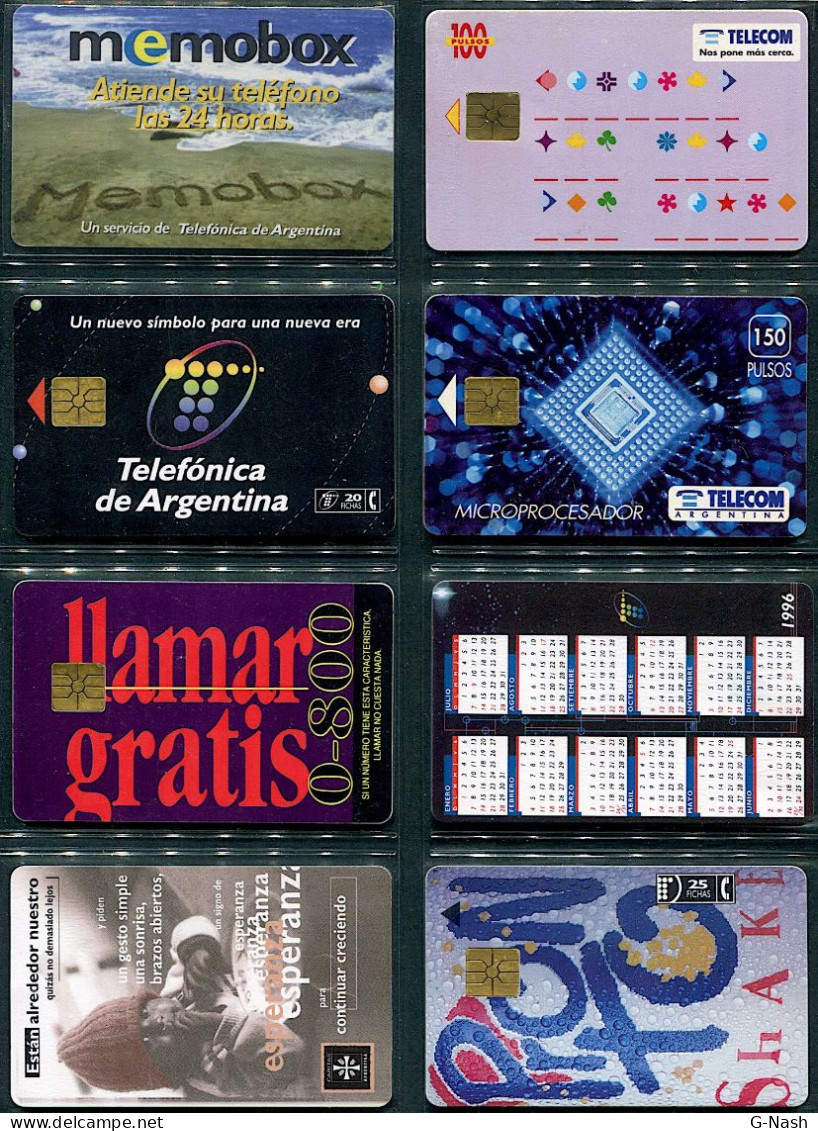 Argentine - Lot De 8 Cartes à Puce - Argentinië