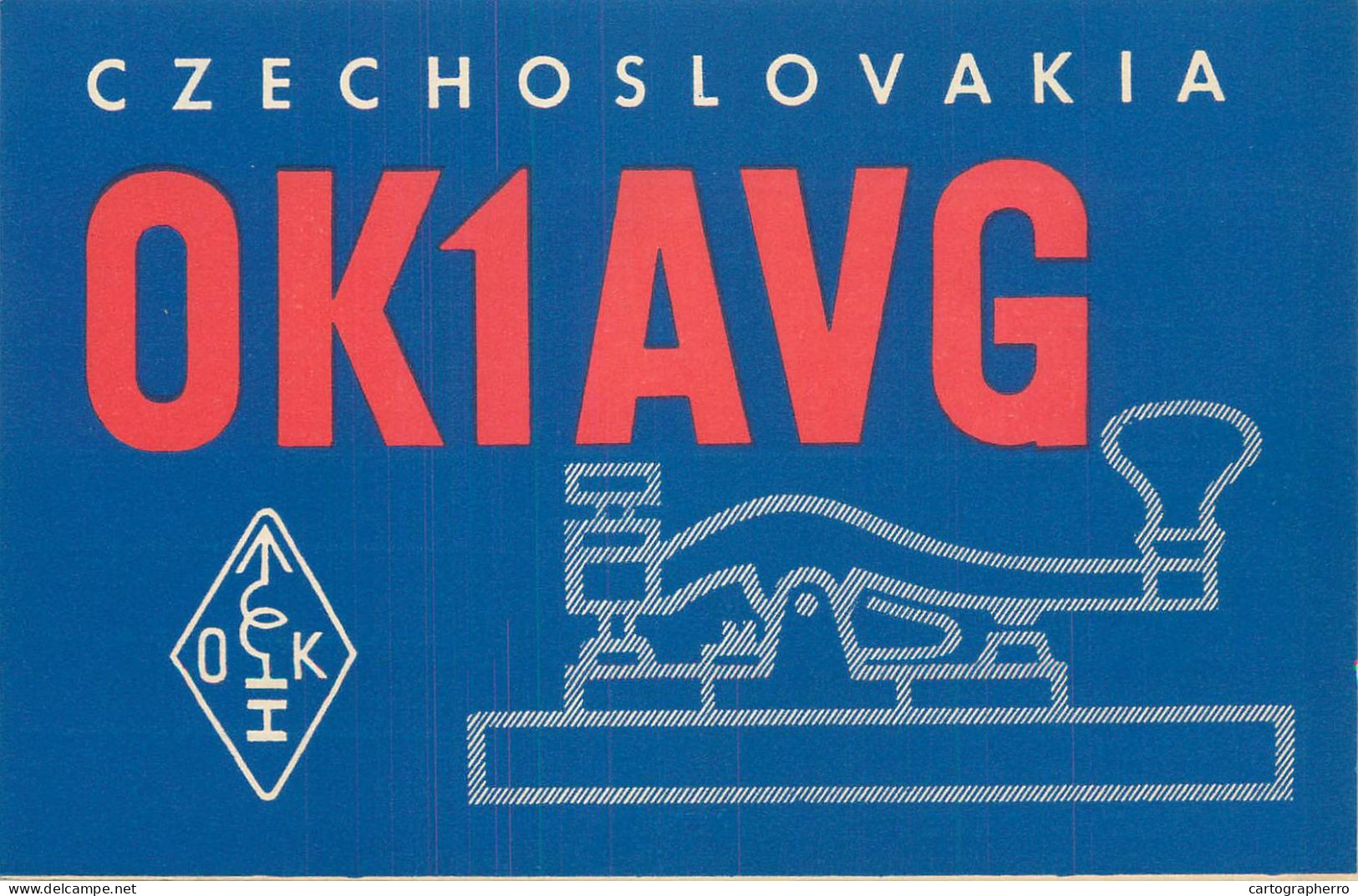 Radio Amateur QSL Post Card Y03CD OK1AVG Czechoslovakia - Radio-amateur