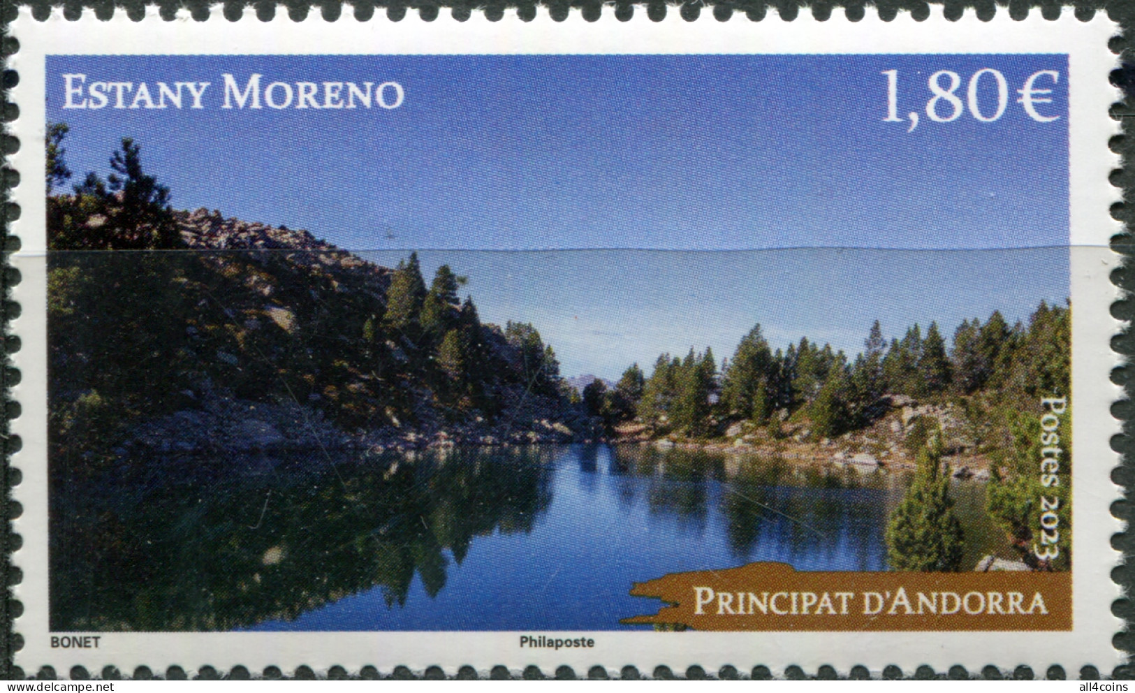 Andorra [Fr.] 2023. View Of Lake Moreno (MNH OG) Stamp - Unused Stamps