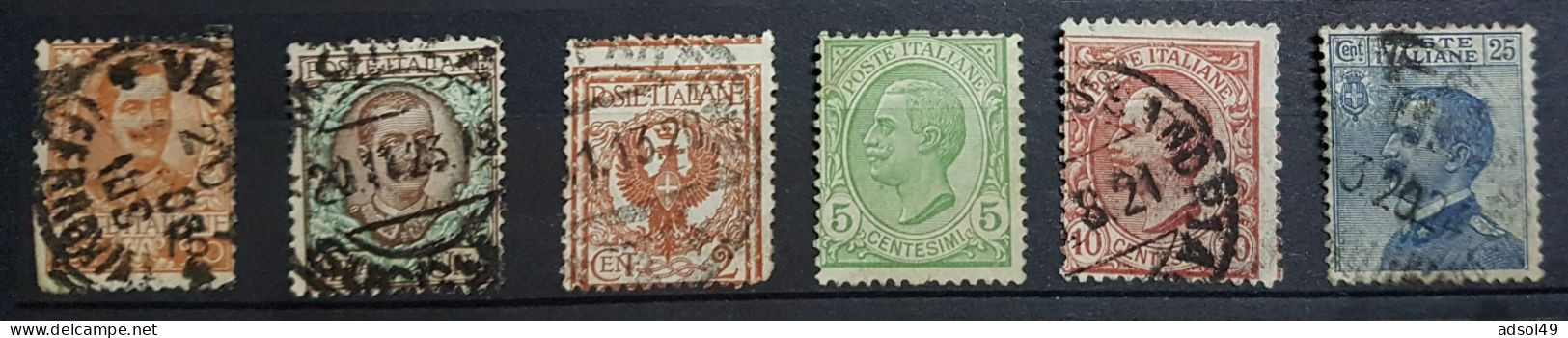 Italia 1879 à 1908 - 6 Timbres Oblitérés - 6 Bolli Usati - Gebraucht