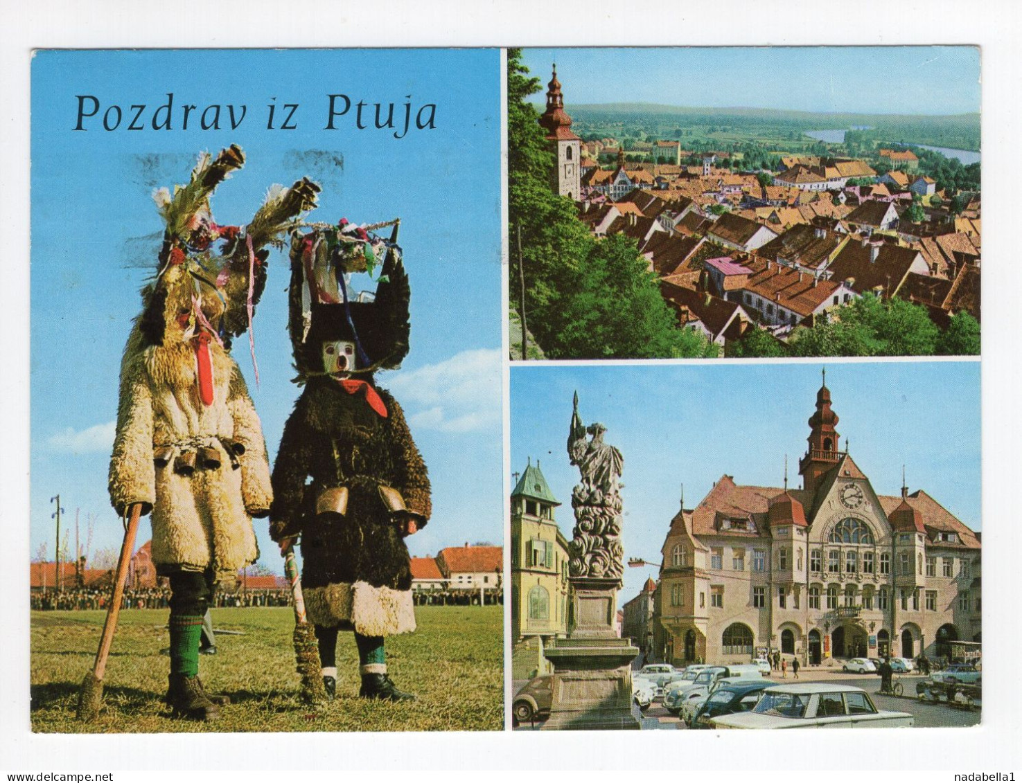 1975. YUGOSLAVIA,SLOVENIA,PTUJ,MULTI VIEW POSTCARD USED - Jugoslawien