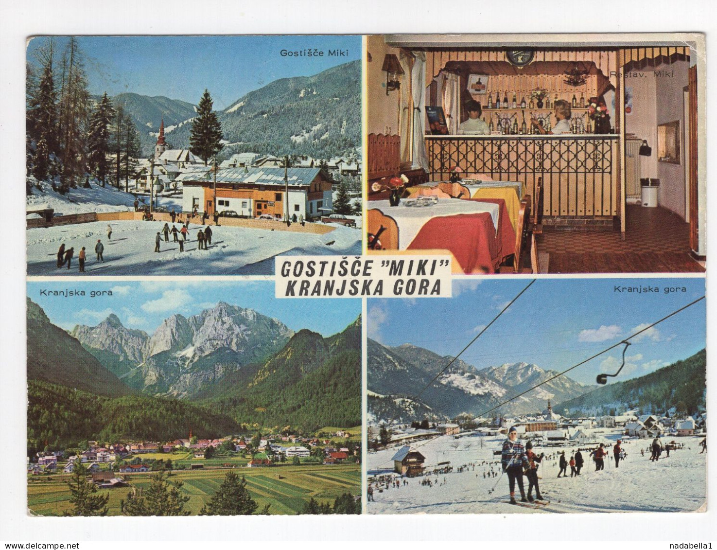 1972. YUGOSLAVIA,SLOVENIA,KRANJSKA GORA,GUEST HOUSE MIKI,MULTIVIEW,POSTCARD USED - Yugoslavia