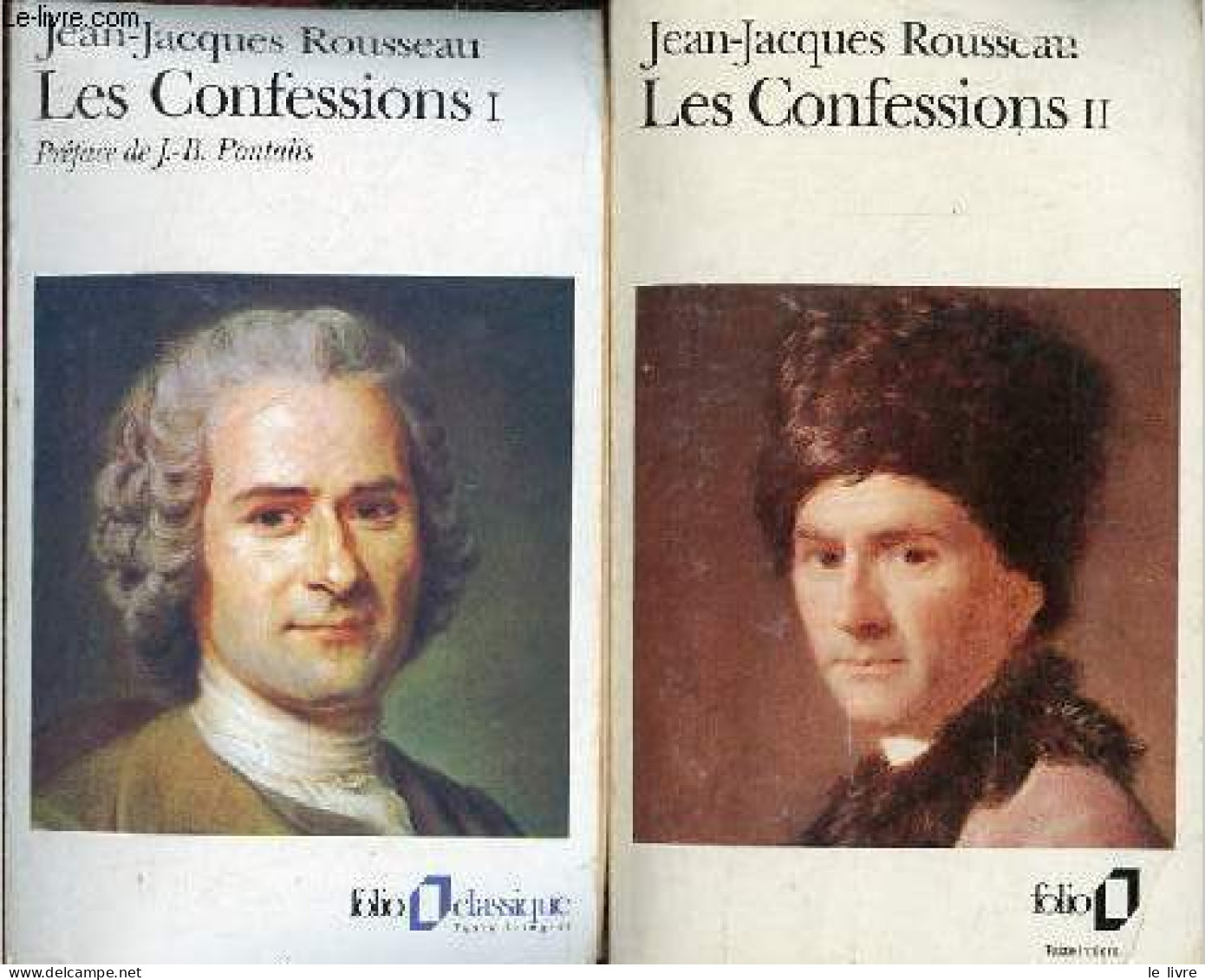 Les Confessions - Tome 1 + Tome 2 (2 Volumes) - Collection Folio N°376-377. - Rousseau Jean-Jacques - 1994 - Autres & Non Classés