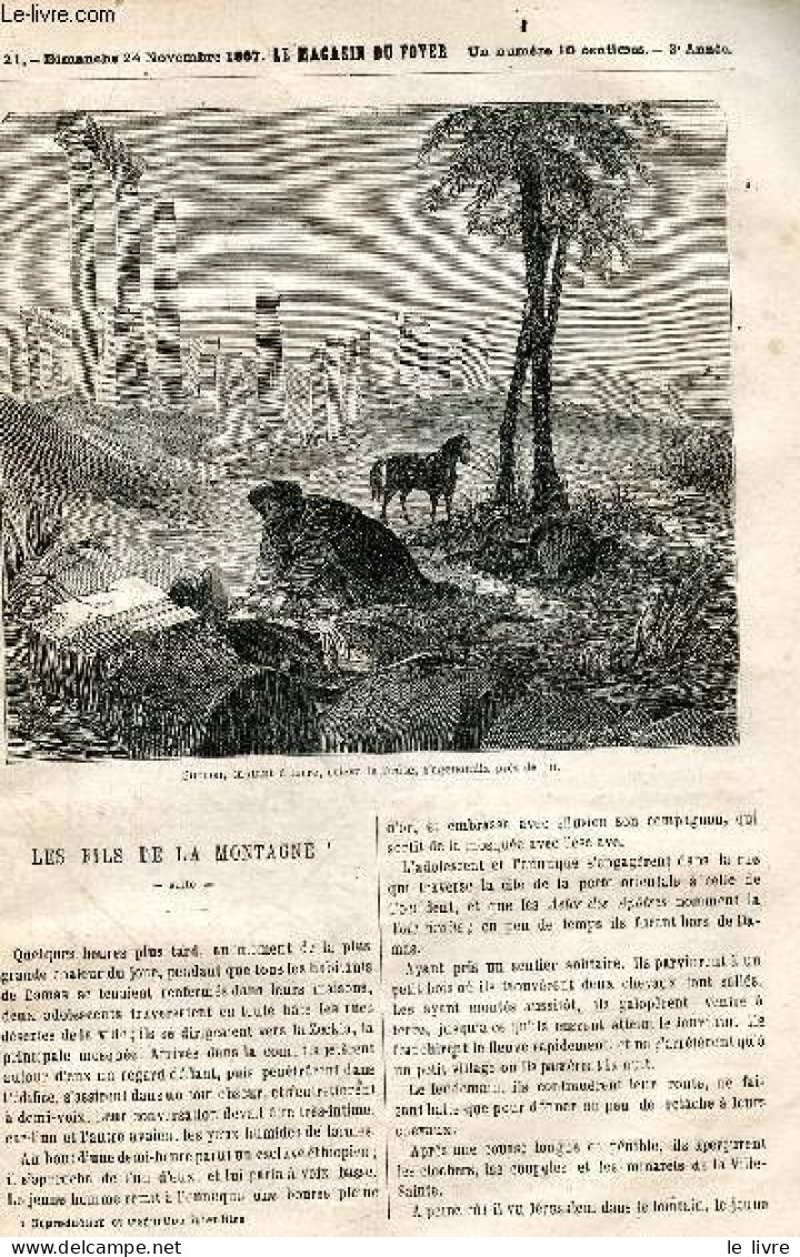 Le Magasin Du Foyer, Journal Des Bonnes Lectures - 1867, 3e Annee - N°21, Dimanche 24 Novembre 1867- Les Fils De La Mont - Other Magazines