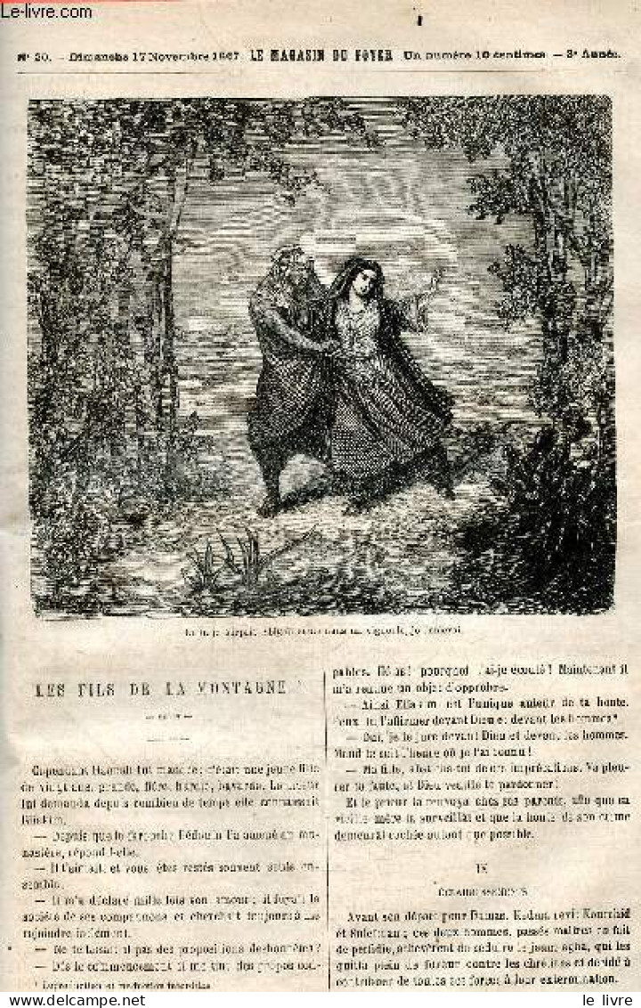 Le Magasin Du Foyer, Journal Des Bonnes Lectures - 1867, 3e Annee - N°20, Dimanche 17 Novembre 1867- Les Fils De La Mont - Autre Magazines