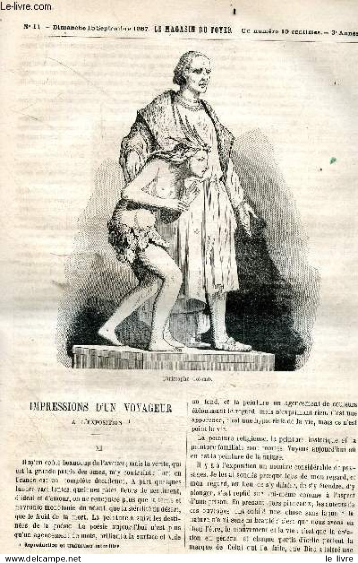 Le Magasin Du Foyer, Journal Des Bonnes Lectures - 1867, 3e Annee - N°11, Dimanche 15 Septembre 1867- Impressions D'un V - Andere Magazine