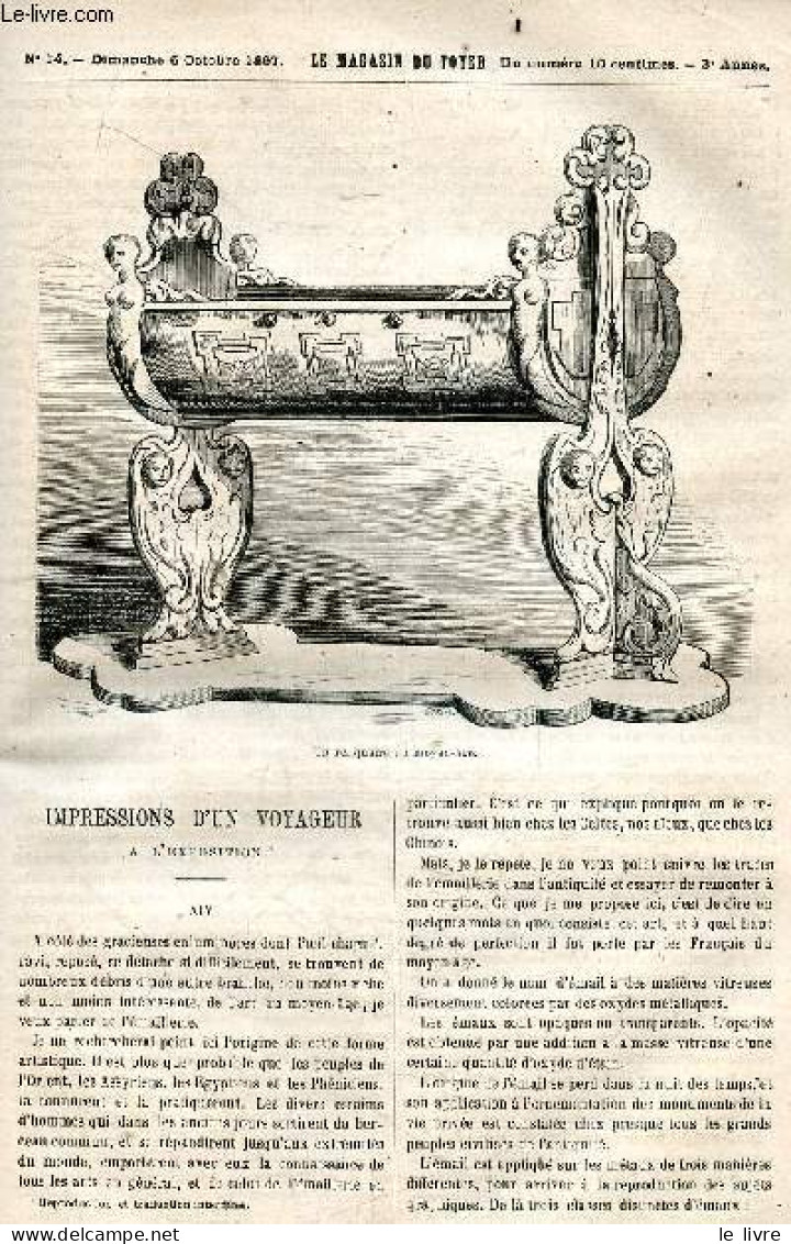 Le Magasin Du Foyer, Journal Des Bonnes Lectures - 1867, 3e Annee - N°14, Dimanche 6 Octobre 1867- Impressions D'un Voya - Otras Revistas