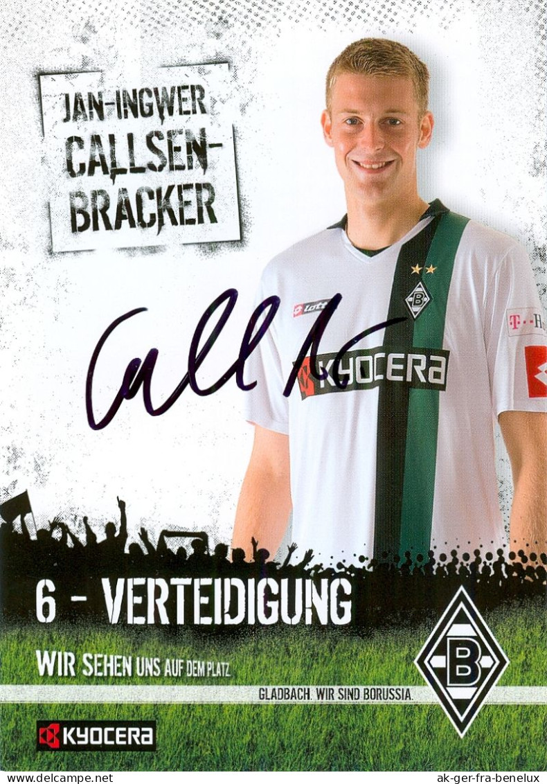 Fußball-Autogrammkarte AK Jan-Ingwer Callsen-Bracker Borussia Mönchengladbach 08-09 Bollingstedt Beuel FC Augsburg DFB - Autographes