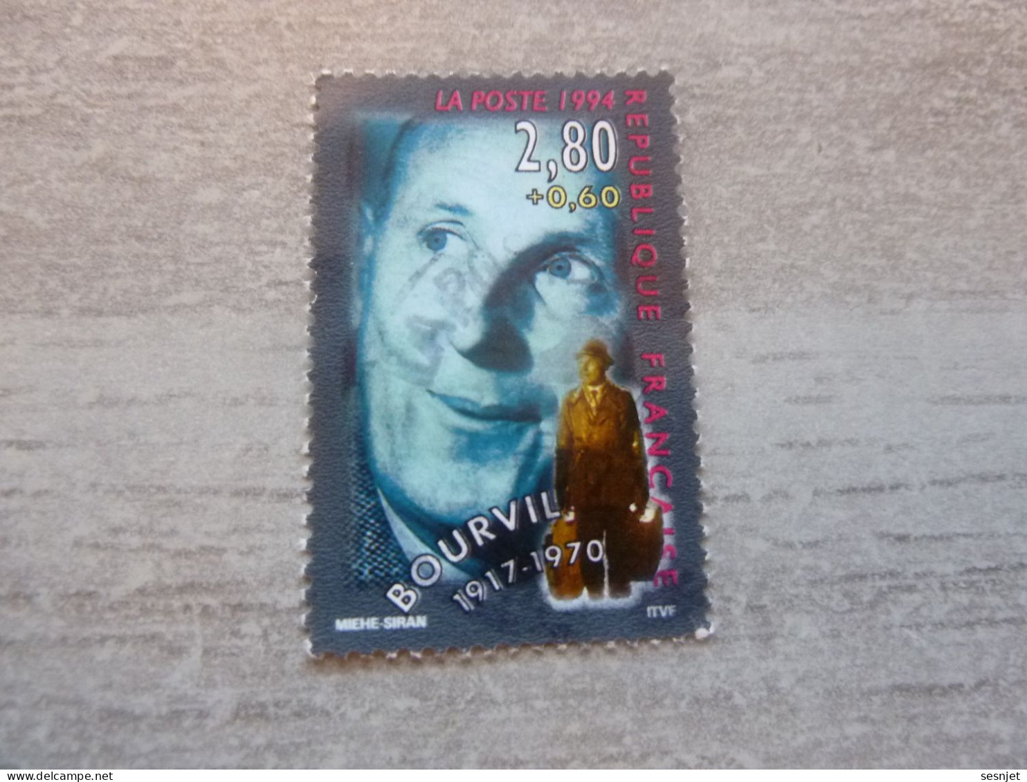 Bourvil (1917-1970) Acteur - 2f.80+60c. - Yt 2900 - Multicolore - Oblitéré - Année 1994 - - Gebraucht