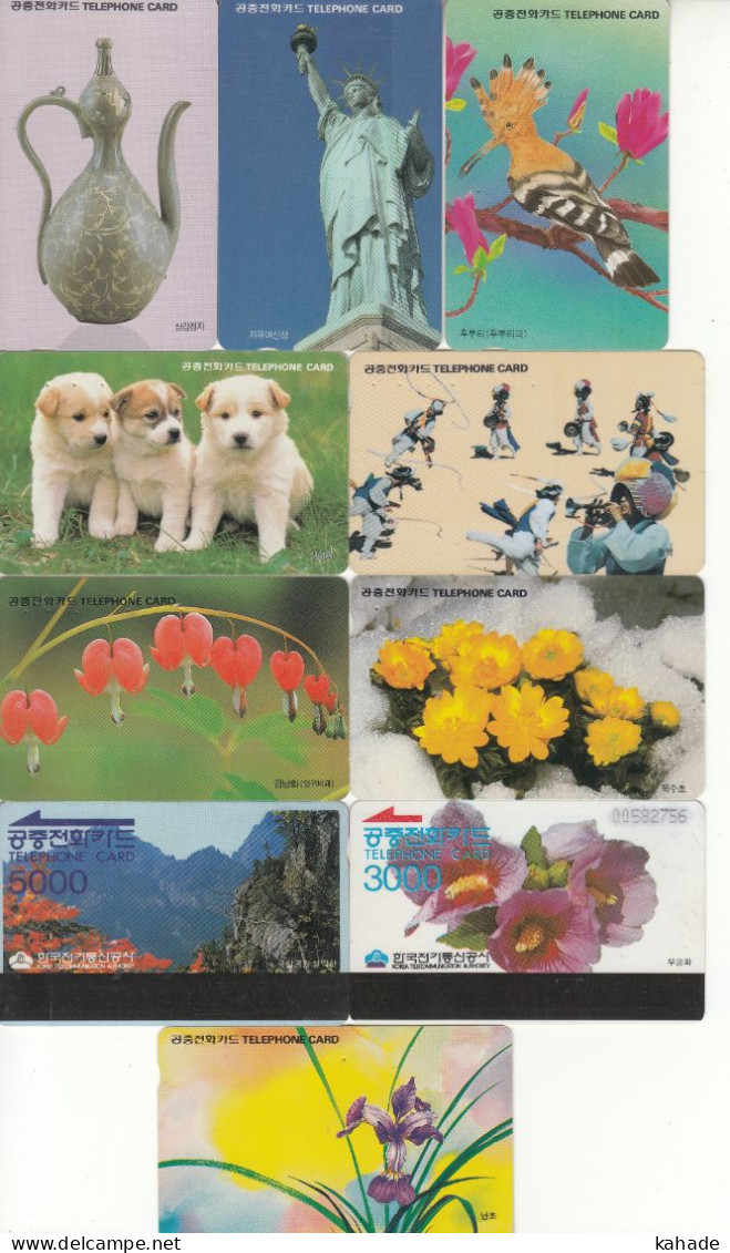 22 X Phone Cards S.- Korea Anritsu Very Nice Motive Birds Flower - Corea Del Sur