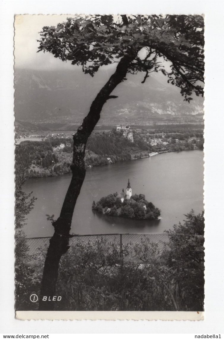 1964. YUGOSLAVIA,SLOVENIA,BLED,LAKE,POSTCARD,USED,FLAM - Yougoslavie