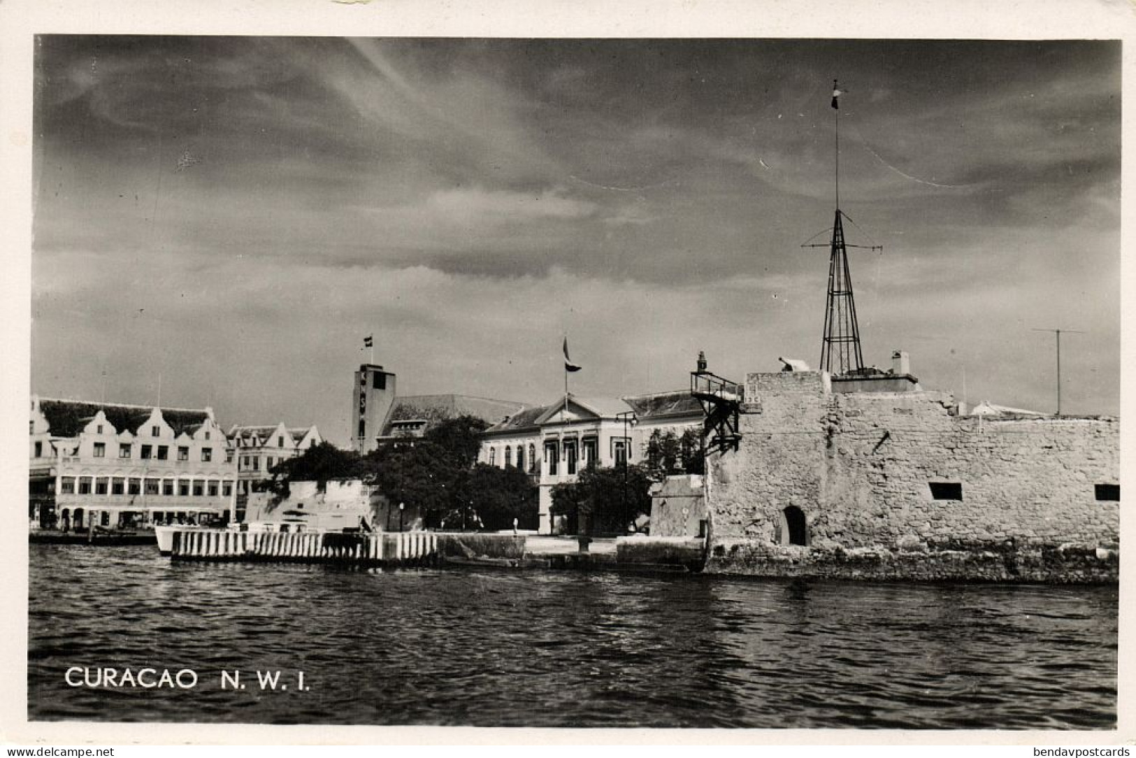 Curacao, N.A, WILLEMSTAD, Old Fort (1950s) Salas RPPC Postcard - Curaçao