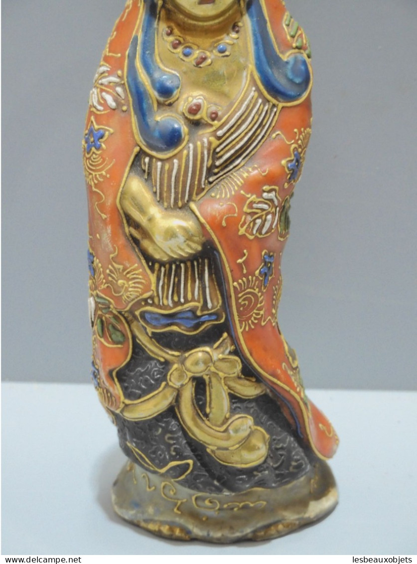 -ANCIENNE STATUETTE FEMME PORCELAINE SATSUMA JAPON COLLECTION VITRINE Déco    E - Asian Art