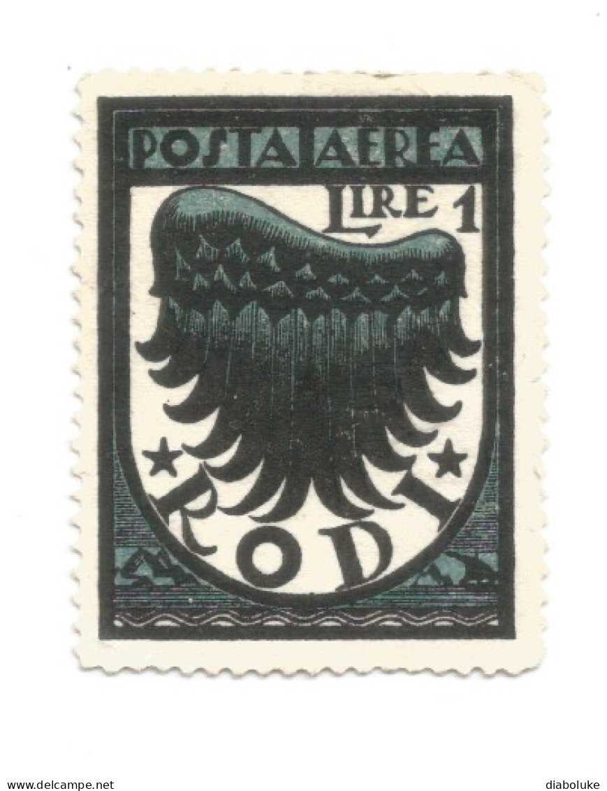 (COLONIE E POSSEDIMENTI) 1934, EGEO, ALA STILIZZATA, POSTA AEREA, 1L (CAT. SASSONE N.32) - Egée