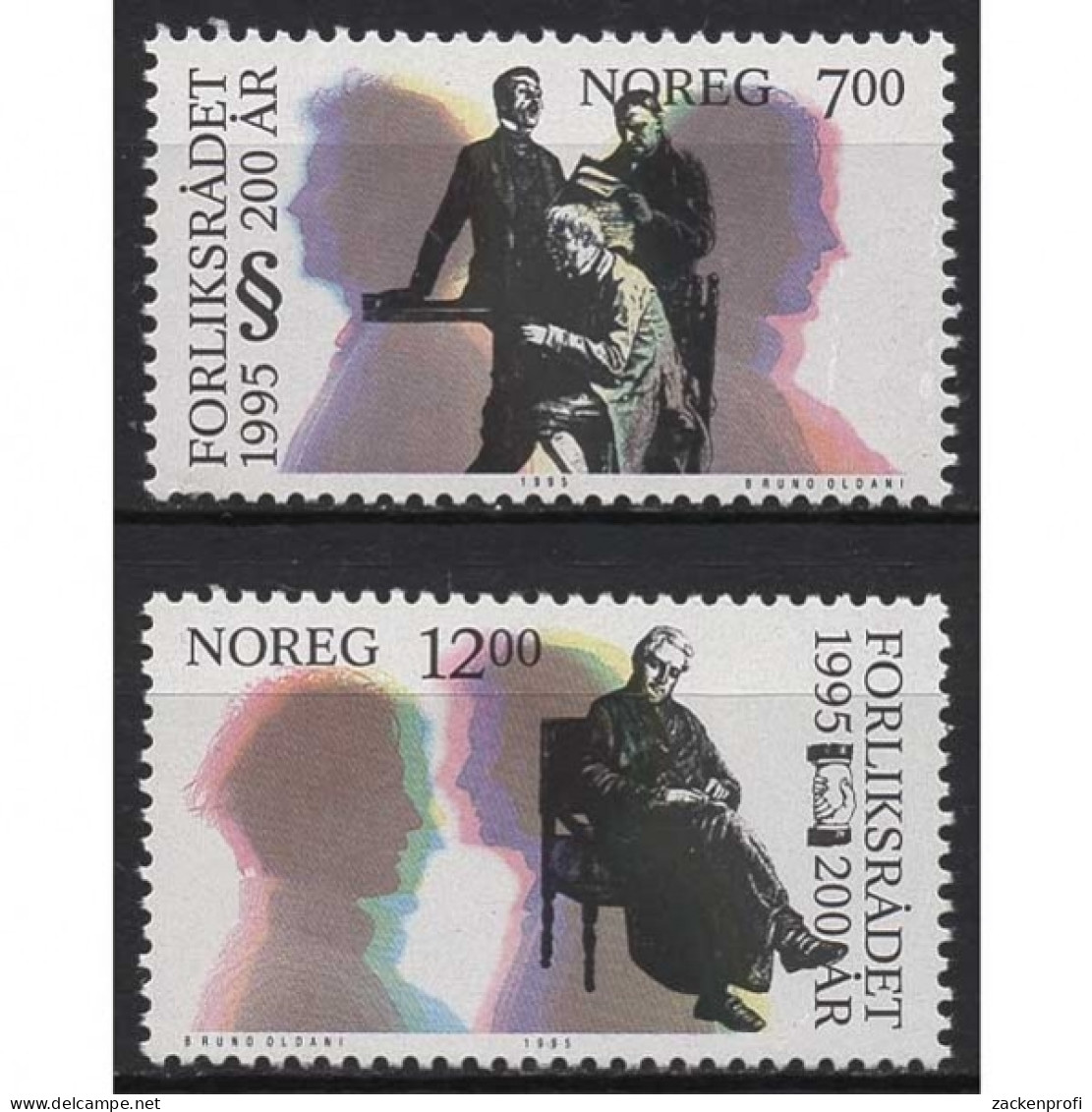 Norwegen 1995 200 Jahre Norwegische Vergleichsbehörde 1185/86 Postfrisch - Unused Stamps