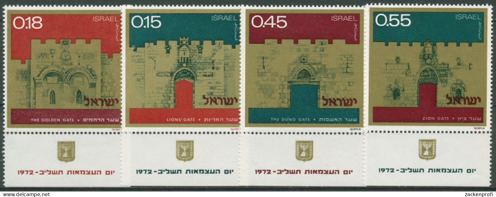 Israel 1972 Unabhängigkeit, Tag Der Streitkräfte 552/55 Mit Tab Postfrisch - Unused Stamps (with Tabs)