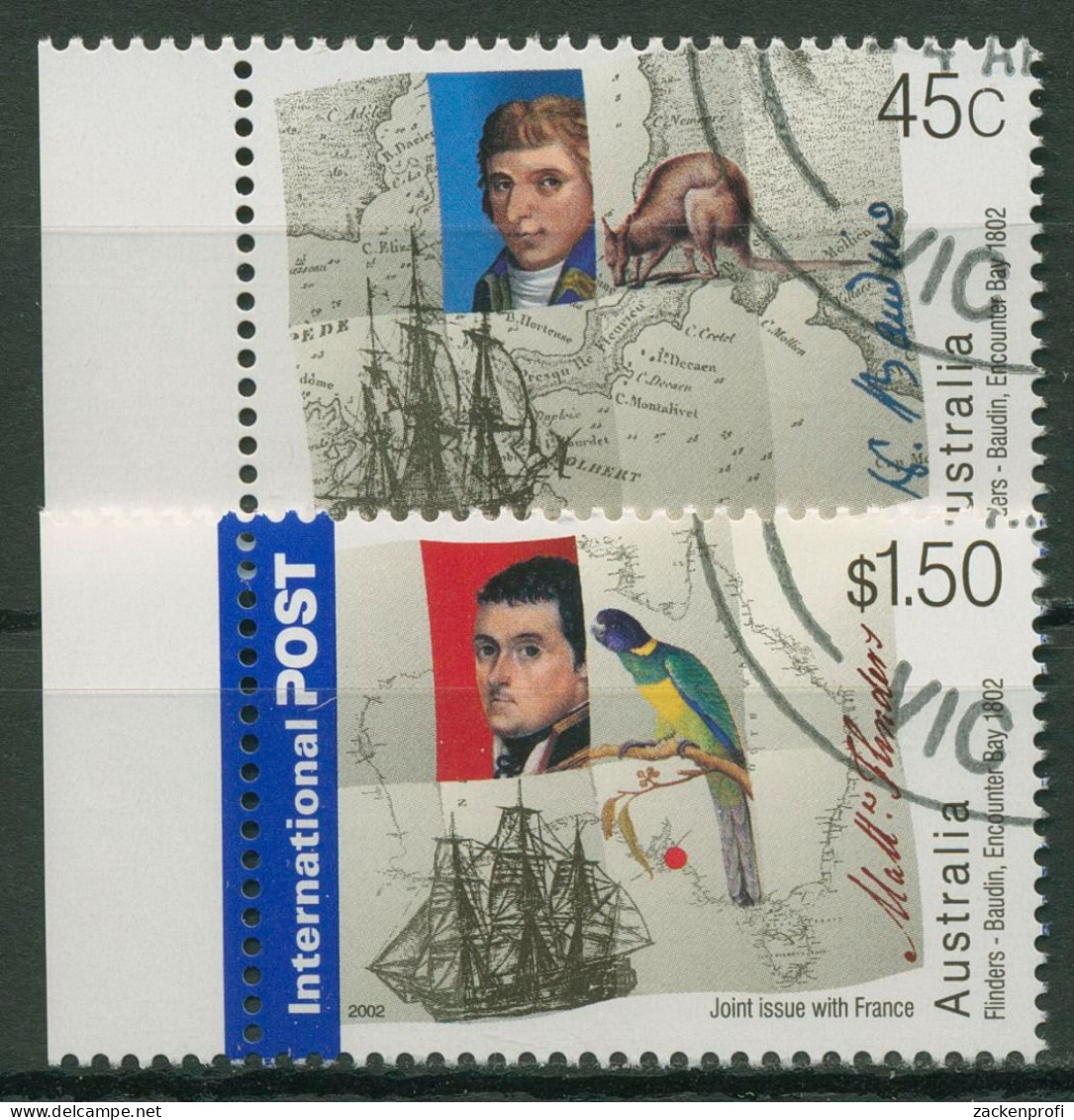 Australien 2002 200. Jahrest.d. Entdeckungsreise V.M.Flinders 2131/32 Gestempelt - Used Stamps