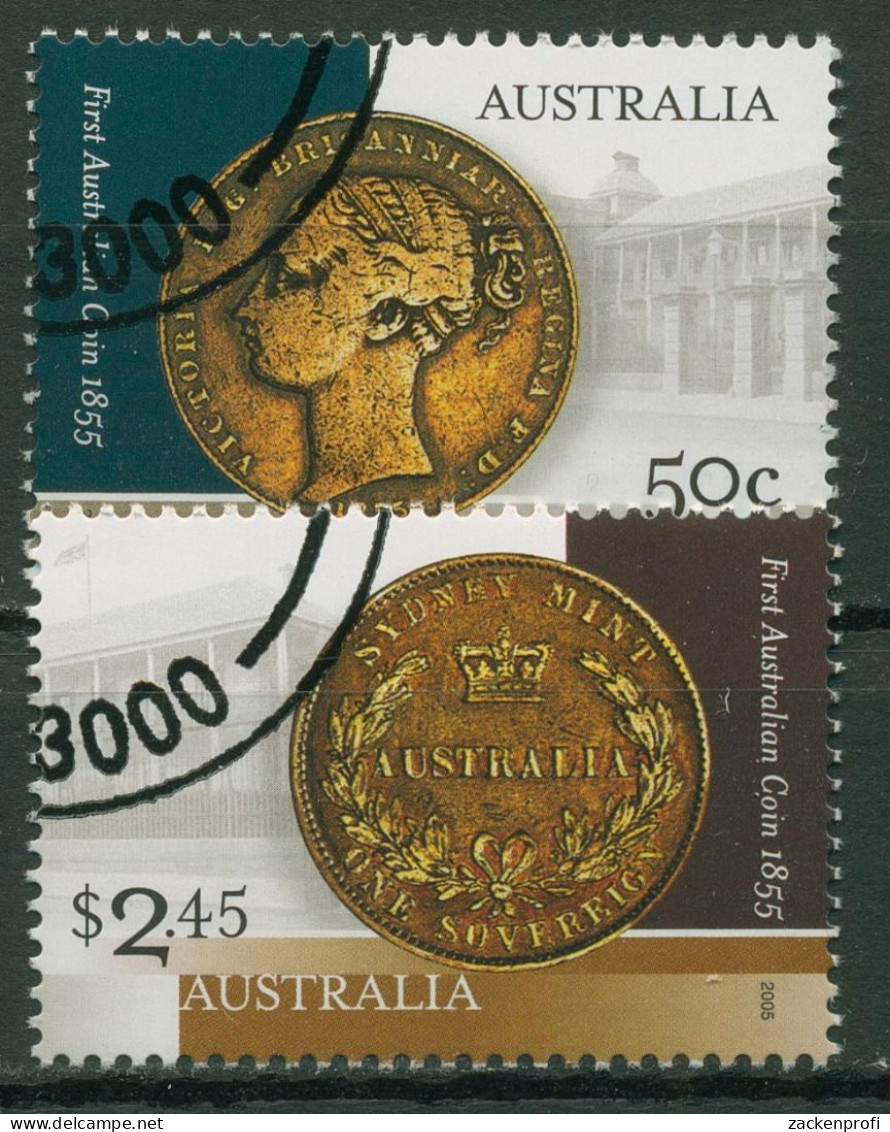 Australien 2005 150 Jahre Australische Münzen 2454/55 I Gestempelt - Used Stamps