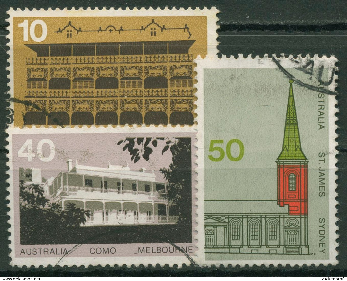 Australien 1973 Architektur Kirche Hotel 538/40 Gestempelt - Used Stamps