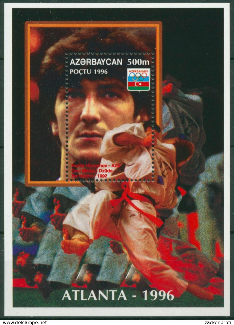 Aserbaidschan 1996 Olympiade Atlanta: Judo Block 20 Postfrisch (C30248) - Azerbaïjan
