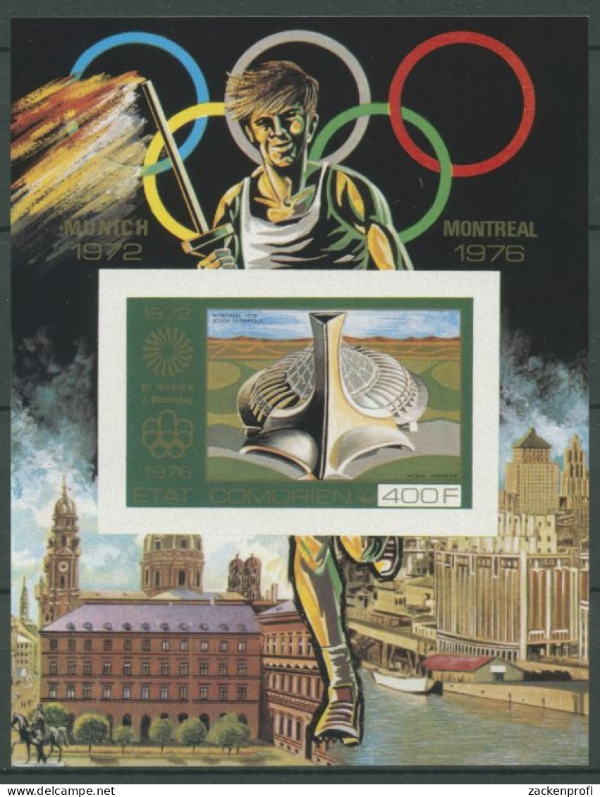 Komoren 1976 Olympische Sommerspiele Montreal Block 29 B Postfrisch (C27544) - Komoren (1975-...)
