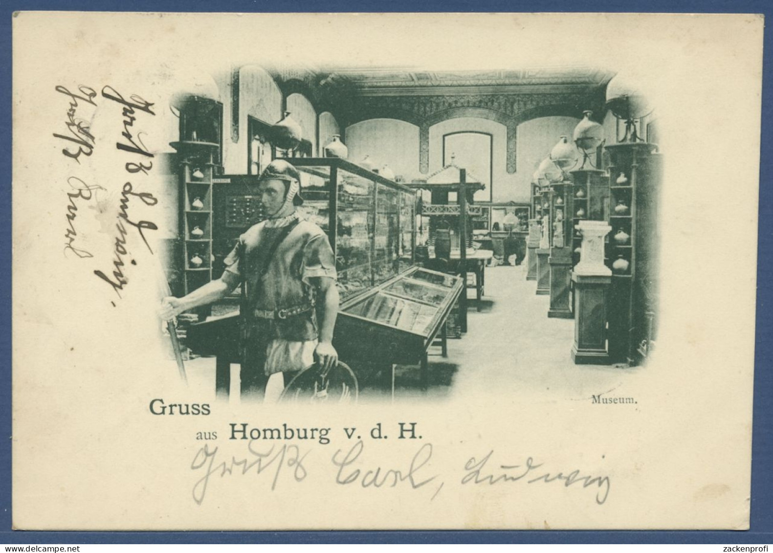 Gruss Aus Homburg V. D. Höhe Museum, Gelaufen 1901 (AK3001) - Bad Homburg