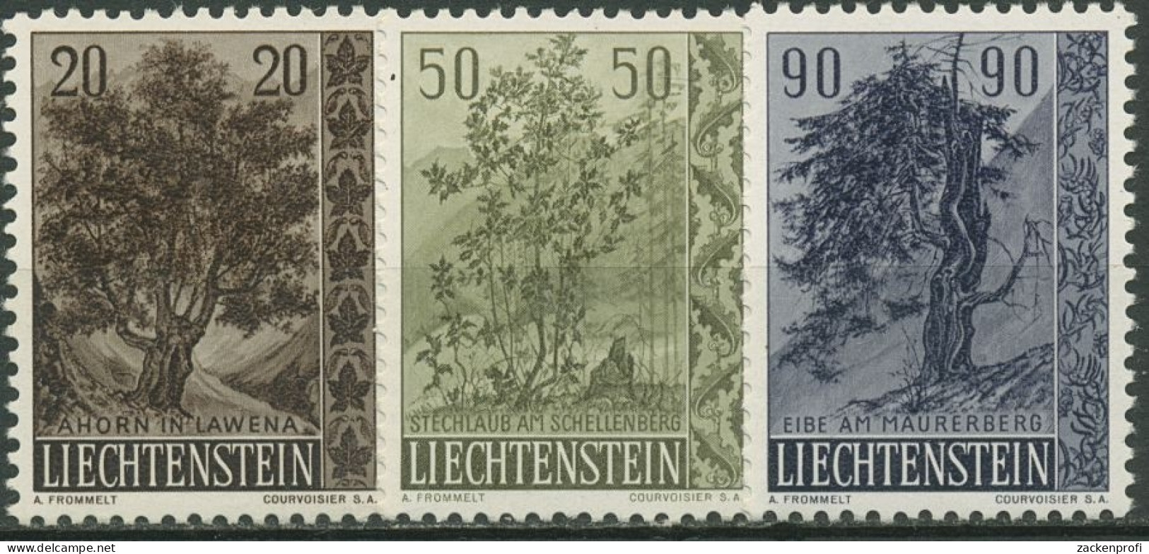 Liechtenstein 1958 Pflanzen Bäume Sträucher 371/73 Postfrisch - Ongebruikt