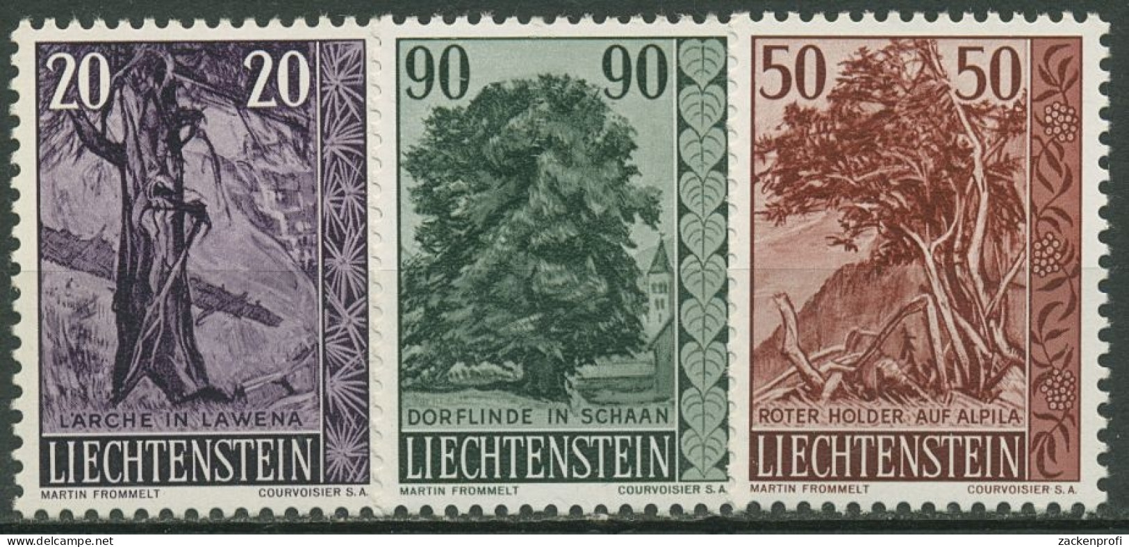 Liechtenstein 1959 Pflanzen Bäume Sträucher 377/79 Postfrisch - Ungebraucht