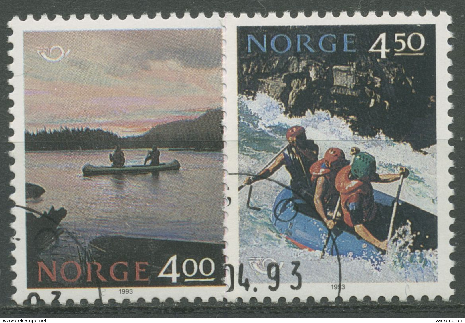 Norwegen 1993 NORDEN Tourismus Bootsfahrt 1123/24 Gestempelt - Oblitérés