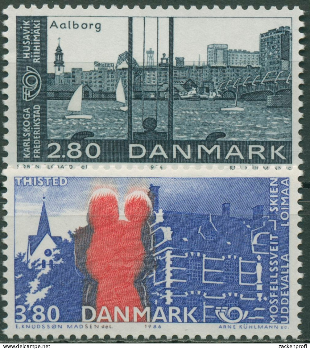Dänemark 1986 NORDEN Partnerstädte Alborg Thisted 868/69 Postfrisch - Unused Stamps