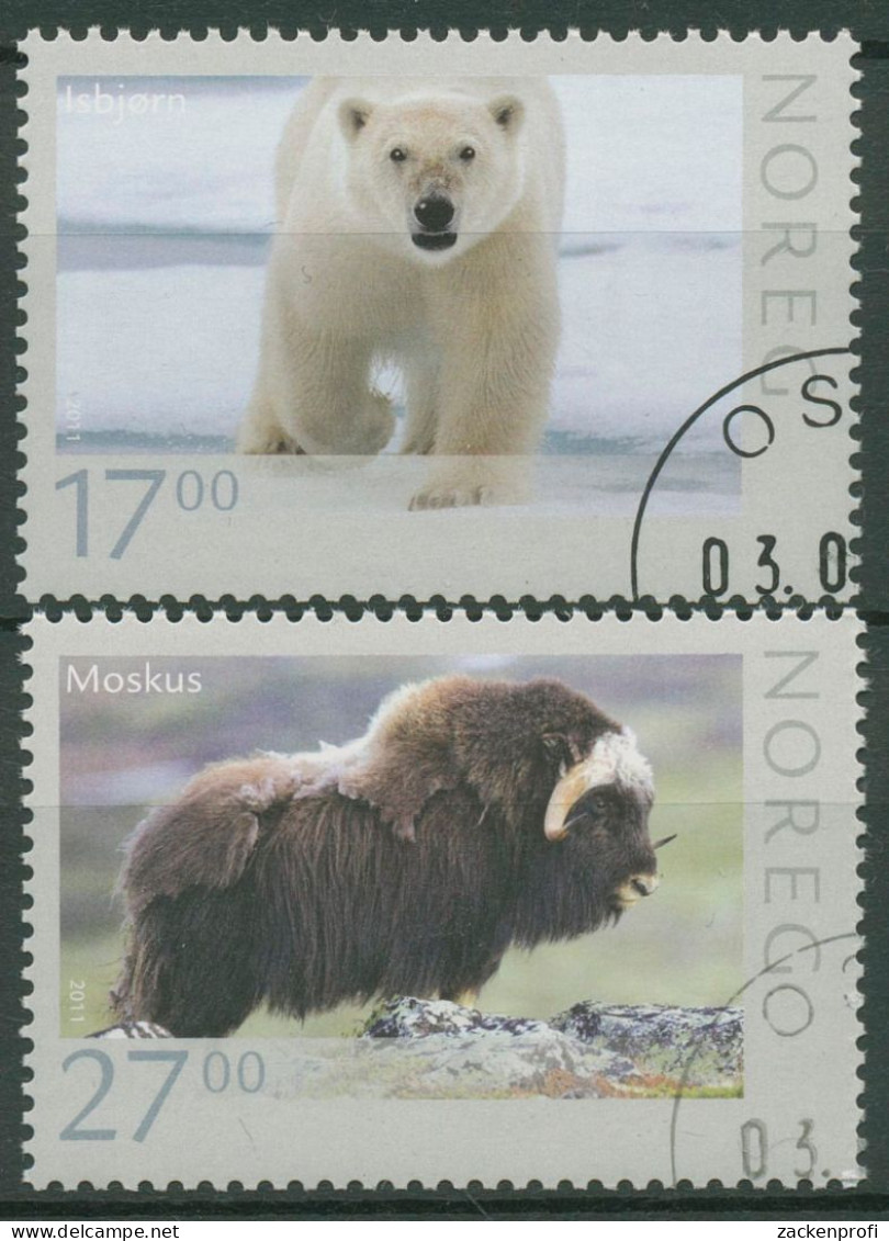 Norwegen 2011 Tiere Wildtiere Eisbär Moschusochse 1744/45 Gestempelt - Usati