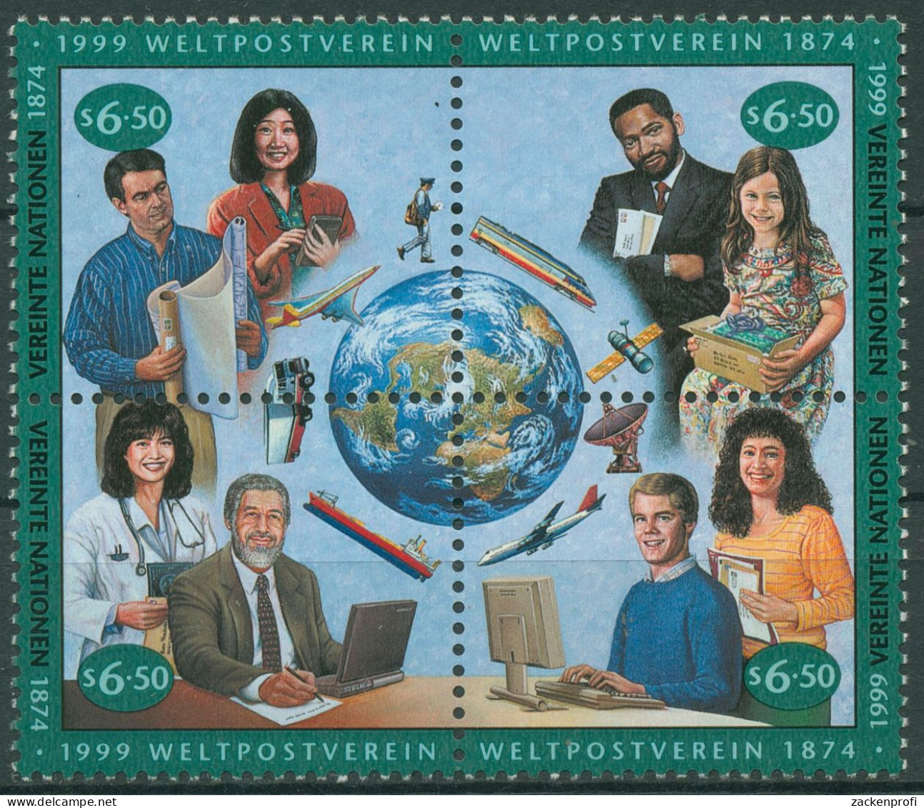 UNO Wien 1999 Weltpostverein UPU Postbeförderung 294/97 ZD Postfrisch - Unused Stamps