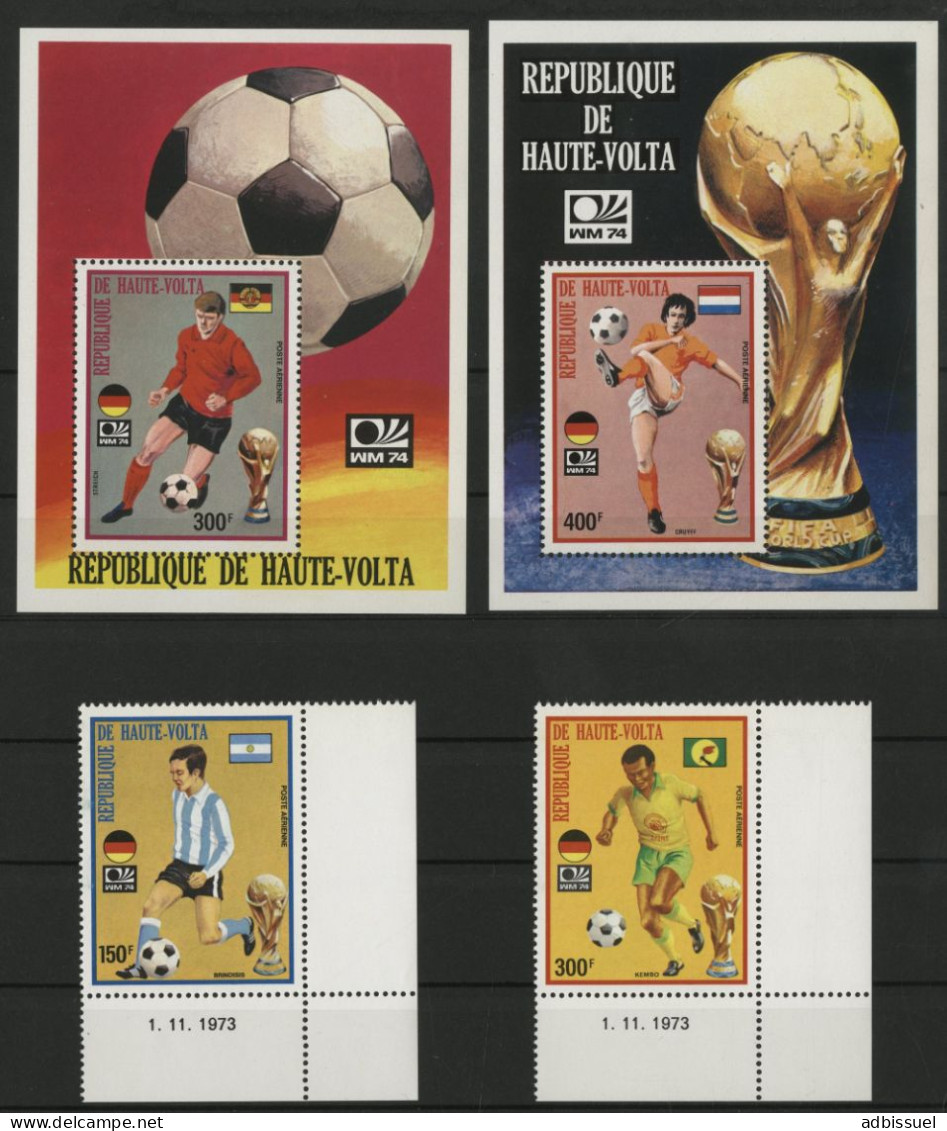 HAUTE VOLTA Coupe Du Monde Football MUNICH 1974 Blocs 5U + 5V + PA 169 + 170 TB - Alto Volta (1958-1984)