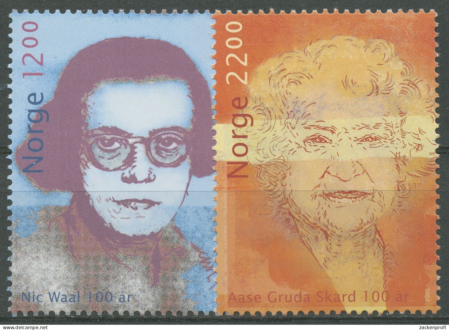 Norwegen 2005 Medizinerinnen Nic Waal, Aase Gruda Skard 1525/26 Postfrisch - Unused Stamps