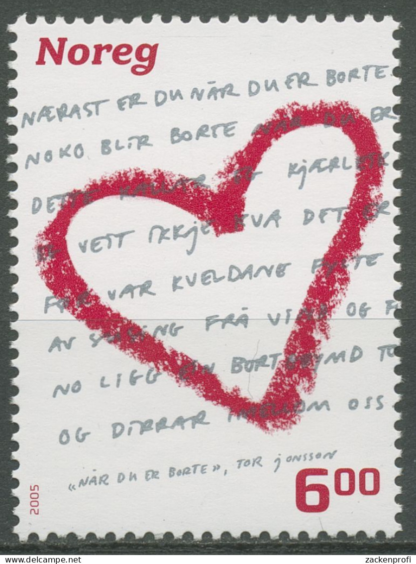 Norwegen 2005 Valentinstag Lippenstiftherz 1522 Postfrisch - Neufs