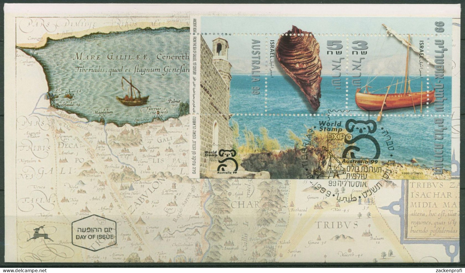 Israel 1999 AUSTRALIA See Genezareth Schiff Block 62 Ersttagsbrief FDC (X61435) - FDC