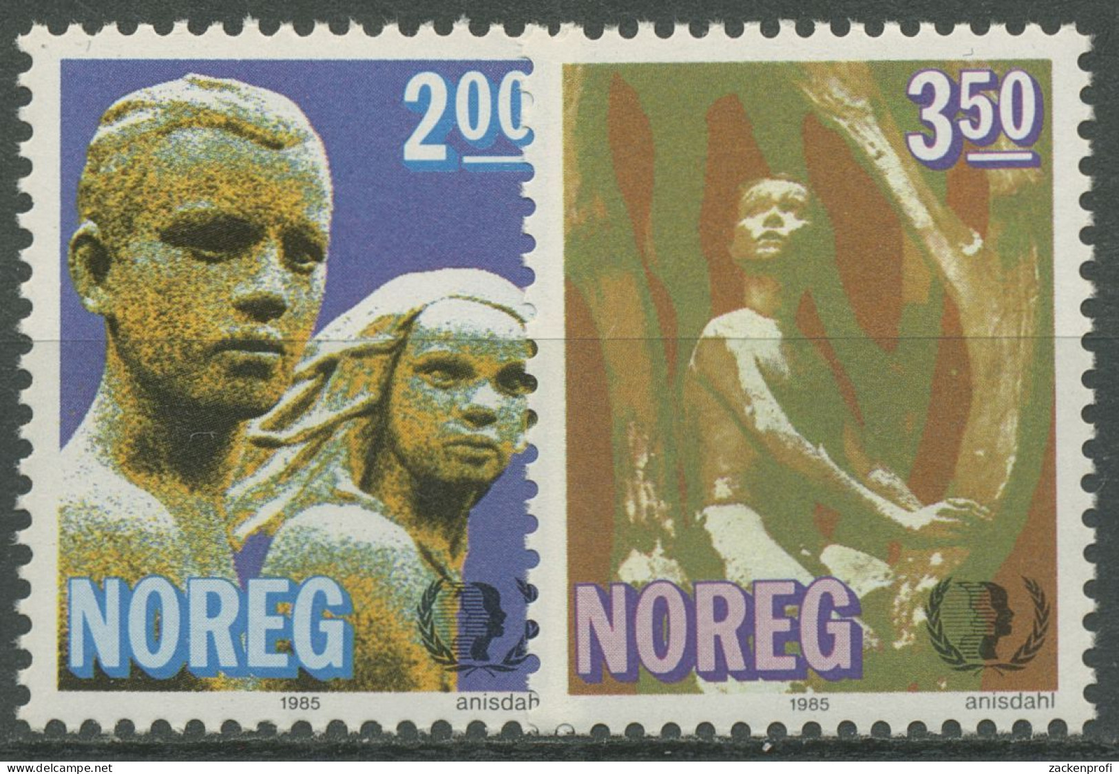 Norwegen 1985 Jahr Der Jugend Skulpturen 924/25 Postfrisch - Nuovi