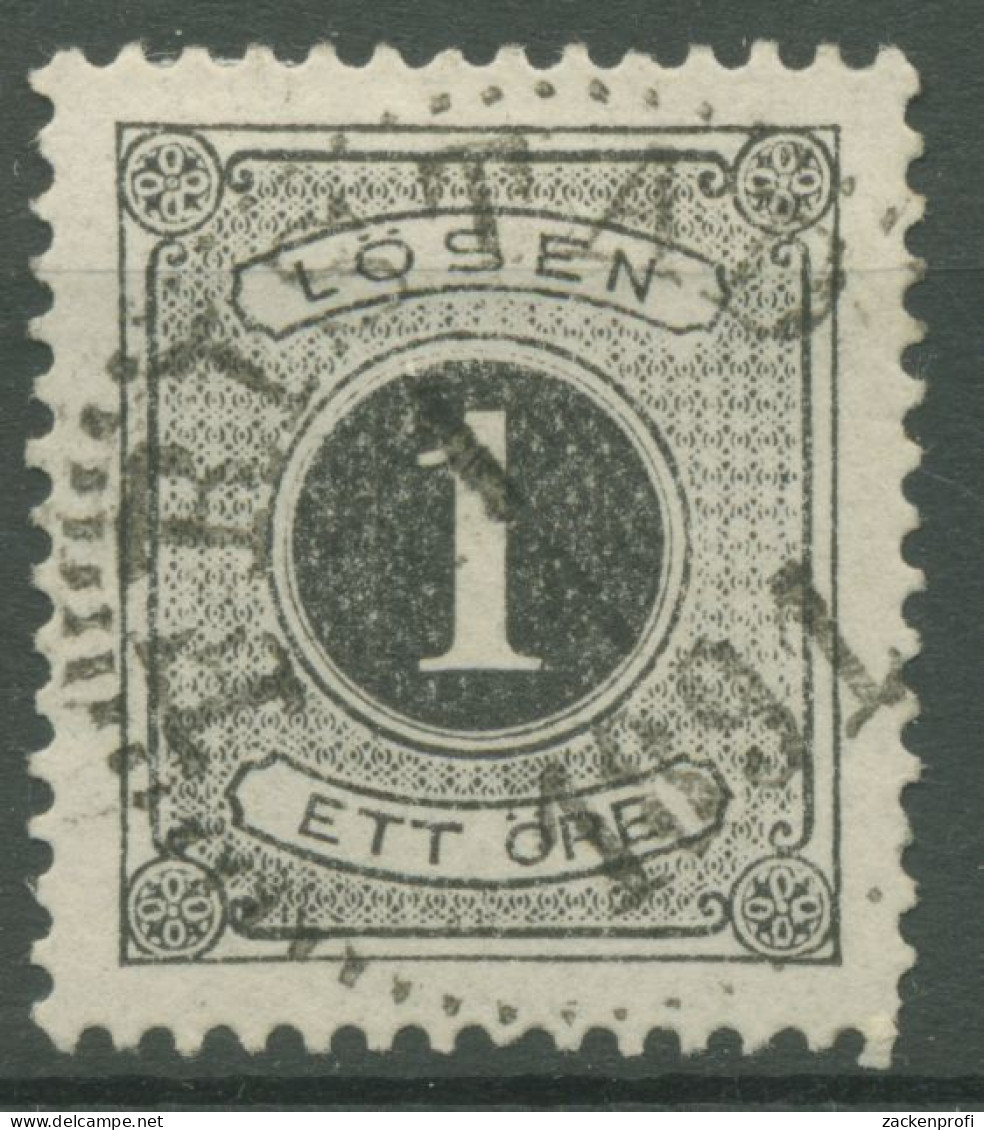 Schweden 1877 Portomarken Ziffernzeichnung Inschrift LÖSEN P 1 B Gestempelt - Strafport