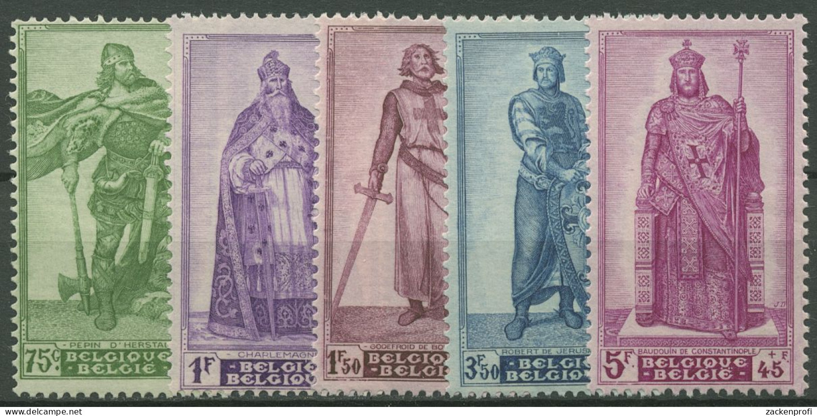 Belgien 1946 Für Die Kriegsopfer Fürstenbildnisse 769/73 Postfrisch - Unused Stamps