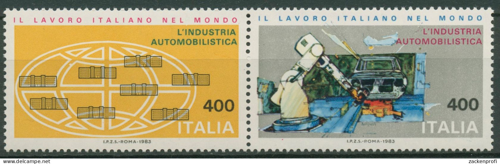 Italien 1983 Italienische Technologie Automobilindustrie 1822/23 ZD Postfrisch - 1981-90: Mint/hinged
